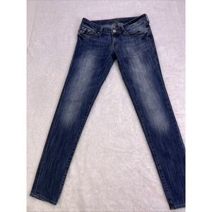 Mavi Jeans Women's 27 Serena Low Rise Skinny Stretch Blue Denim‎